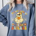 You Can’t Scare Me I Teach Daycare Teacher Halloween Ghost Comfort Colors Sweatshirt Blue Jean You Can’t Scare Me I Teach Daycare Teacher Halloween Ghost Comfort Colors Sweatshirt Blue Jean