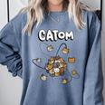 Catom Science Teacher Chemistry Lover Physics School Cat Comfort Colors Sweatshirt Blue Jean Catom Science Teacher Chemistry Lover Physics School Cat Comfort Colors Sweatshirt Blue Jean