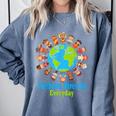 Celebrate Diversity Everyday Teachers & School Student Gift Comfort Colors Sweatshirt Blue Jean