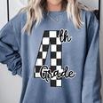 Checkered Fourth Grade Back To School Teachers Students Comfort Colors Sweatshirt Blue Jean Checkered Fourth Grade Back To School Teachers Students Comfort Colors Sweatshirt Blue Jean