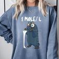 Chemistry Chemist Student Science Teacher Mole Comfort Colors Sweatshirt Blue Jean