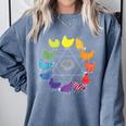 Chicken Themed Color Wheel Educational Art Teacher Artist Men Women Girls Kids Comfort Colors Sweatshirt Blue Jean