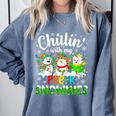 Chillin With My Pre-K Snowmies Christmas Teacher Xmas Comfort Colors Sweatshirt Blue Jean Chillin With My Pre-K Snowmies Christmas Teacher Xmas Comfort Colors Sweatshirt Blue Jean