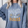 Choir Teacher I Hear Voices Chorister Church Choral Music Comfort Colors Sweatshirt Blue Jean