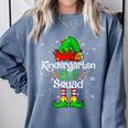 Christmas Kindergarten Elf Squad Teacher Student Comfort Colors Sweatshirt Blue Jean Christmas Kindergarten Elf Squad Teacher Student Comfort Colors Sweatshirt Blue Jean