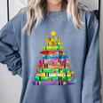 Christmas Tree Made Of Crayons School Teacher Life Student Comfort Colors Sweatshirt Blue Jean Christmas Tree Made Of Crayons School Teacher Life Student Comfort Colors Sweatshirt Blue Jean