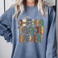 Coffee Teach Repeat Leopard Print Back To School Teachers Comfort Colors Sweatshirt Blue Jean Coffee Teach Repeat Leopard Print Back To School Teachers Comfort Colors Sweatshirt Blue Jean