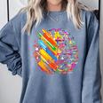 Colorful Brain Art Teacher Artist Painter Student Comfort Colors Sweatshirt Blue Jean Colorful Brain Art Teacher Artist Painter Student Comfort Colors Sweatshirt Blue Jean