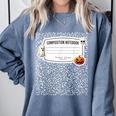 Composition Notebook Costume Adult Halloween For Teachers Comfort Colors Sweatshirt Blue Jean Composition Notebook Costume Adult Halloween For Teachers Comfort Colors Sweatshirt Blue Jean