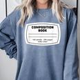 Composition Notebook Halloween Costume Teacher Student Comfort Colors Sweatshirt Blue Jean Composition Notebook Halloween Costume Teacher Student Comfort Colors Sweatshirt Blue Jean