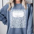 Composition Notebook Matching Group Halloween Teachers Comfort Colors Sweatshirt Blue Jean