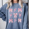 Coquette Bow Ballet Dance Teacher Coquette Women Dancing Comfort Colors Sweatshirt Blue Jean