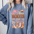 Cowboy Teacher These Boots Are Made-For Teaching School Comfort Colors Sweatshirt Blue Jean Cowboy Teacher These Boots Are Made-For Teaching School Comfort Colors Sweatshirt Blue Jean