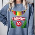 Crayon Box Fun Teacher Student Crayon Squad Halloween 2022 Comfort Colors Sweatshirt Blue Jean Crayon Box Fun Teacher Student Crayon Squad Halloween 2022 Comfort Colors Sweatshirt Blue Jean