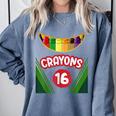 Crayon Box Fun Teacher Student Crayon Squad Halloween 2023 Comfort Colors Sweatshirt Blue Jean Crayon Box Fun Teacher Student Crayon Squad Halloween 2023 Comfort Colors Sweatshirt Blue Jean