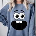 Creepy Carrots Face Teacher Halloween Costume Matching Comfort Colors Sweatshirt Blue Jean Creepy Carrots Face Teacher Halloween Costume Matching Comfort Colors Sweatshirt Blue Jean