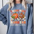 Crunching Numbers Just Like Leaves Pumpkin Fall Teacher Comfort Colors Sweatshirt Blue Jean Crunching Numbers Just Like Leaves Pumpkin Fall Teacher Comfort Colors Sweatshirt Blue Jean