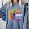Cute I Became A Teacher Because Your Life Is Worth My Time Comfort Colors Sweatshirt Blue Jean