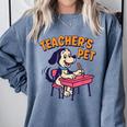 Cute Elementary School Student Dog Teacher's Pet Comfort Colors Sweatshirt Blue Jean
