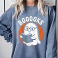 Cute Ghost Book Reading Books Lover Retro Halloween Teacher Comfort Colors Sweatshirt Blue Jean Cute Ghost Book Reading Books Lover Retro Halloween Teacher Comfort Colors Sweatshirt Blue Jean