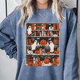Cute Ghost Book Reading Books Lover Spooky Teacher Halloween Comfort Colors Sweatshirt Blue Jean Cute Ghost Book Reading Books Lover Spooky Teacher Halloween Comfort Colors Sweatshirt Blue Jean