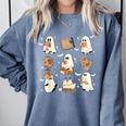 Cute Ghosts Reading Book Bookworm Halloween History Teacher Comfort Colors Sweatshirt Blue Jean Cute Ghosts Reading Book Bookworm Halloween History Teacher Comfort Colors Sweatshirt Blue Jean