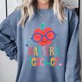 Cute Maestra Teacher Comfort Colors Sweatshirt Blue Jean