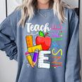 Cute Teach Love And Inspire Men Women Teacher Comfort Colors Sweatshirt Blue Jean