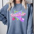 Cute Teacher Shirt 80's 90's Style Retro Old School Teacher For Men Women Comfort Colors Sweatshirt Blue Jean Cute Teacher Shirt 80's 90's Style Retro Old School Teacher For Men Women Comfort Colors Sweatshirt Blue Jean