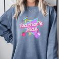 Cute Teacher's Aide Shirt 80's 90's Back To School For Men Women Comfort Colors Sweatshirt Blue Jean Cute Teacher's Aide Shirt 80's 90's Back To School For Men Women Comfort Colors Sweatshirt Blue Jean