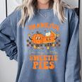 Cute Thanksgiving Teacher Thankful For My Sweetie Pies Mom Comfort Colors Sweatshirt Blue Jean