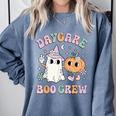 Daycare Boo Crew Groovy Halloween Floral Ghost Kid Teacher Comfort Colors Sweatshirt Blue Jean Daycare Boo Crew Groovy Halloween Floral Ghost Kid Teacher Comfort Colors Sweatshirt Blue Jean