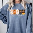 Daycare Teacher Halloween Infant Squad Spooky Childcare Fall Comfort Colors Sweatshirt Blue Jean