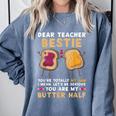 Dear Teacher Bestie You'Re Totally My Jam Shirt Kids Comfort Colors Sweatshirt Blue Jean