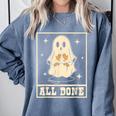 All Done Sign Language Ghost Speech Pathology Teacher Comfort Colors Sweatshirt Blue Jean All Done Sign Language Ghost Speech Pathology Teacher Comfort Colors Sweatshirt Blue Jean