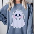 Dont Judge a Disability By Its Visibility Teacher Comfort Colors Sweatshirt Blue Jean