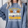 I Don't Need A Costume I'm Chemistry Teacher Cool Halloween Comfort Colors Sweatshirt Blue Jean