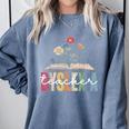 Dyslexia Teacher Awareness Dyslexic Dyslexics Dyslexia Comfort Colors Sweatshirt Blue Jean