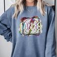 Eagles Teacher School Sports Fan Team Spirit Comfort Colors Sweatshirt Blue Jean Eagles Teacher School Sports Fan Team Spirit Comfort Colors Sweatshirt Blue Jean
