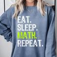 Eat Sleep Math Repeat Teacher Lover Comfort Colors Sweatshirt Blue Jean Eat Sleep Math Repeat Teacher Lover Comfort Colors Sweatshirt Blue Jean