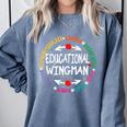 Educational Wingman Assistant Teaching a School Teacher Aide Comfort Colors Sweatshirt Blue Jean Educational Wingman Assistant Teaching a School Teacher Aide Comfort Colors Sweatshirt Blue Jean