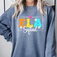 ELA Squad Teacher Back To School English Language Arts Comfort Colors Sweatshirt Blue Jean ELA Squad Teacher Back To School English Language Arts Comfort Colors Sweatshirt Blue Jean