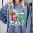 Elf Squad Pre-k Teacher Christmas Child Xmas Comfort Colors Sweatshirt Blue Jean