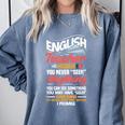 English Teacher Comfort Colors Sweatshirt Blue Jean English Teacher Comfort Colors Sweatshirt Blue Jean
