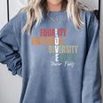 Equality Inclusion Diversity Equity Love Never Fails Teacher Comfort Colors Sweatshirt Blue Jean Equality Inclusion Diversity Equity Love Never Fails Teacher Comfort Colors Sweatshirt Blue Jean