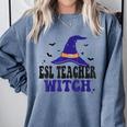 ESL Teacher Witch Halloween Matching Group Costume Comfort Colors Sweatshirt Blue Jean ESL Teacher Witch Halloween Matching Group Costume Comfort Colors Sweatshirt Blue Jean