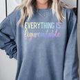 Everything Is Figureoutable Teacher Motivational - -Adults Small Short Sleeve Crew Collar Modern Fun Vacation Cotton Polyester Machine Wash Comfort Colors Sweatshirt Blue Jean Everything Is Figureoutable Teacher Motivational - -Adults Small Short Sleeve Crew Collar Modern Fun Vacation Cotton Polyester Machine Wash Comfort Colors Sweatshirt Blue Jean