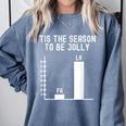 Fa La 8 Math Pun Math Teacher Christmas Comfort Colors Sweatshirt Blue Jean