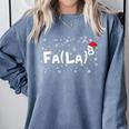 FA LA8 Christmas Santa Fa La Math Teacher Mathematic Comfort Colors Sweatshirt Blue Jean