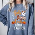 Faboolous INFANT Teacher Halloween Comfort Colors Sweatshirt Blue Jean